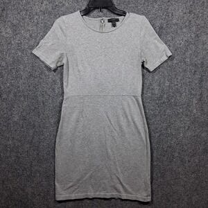 J Crew Women's ‎ Short-Sleeve Gray  Dress  Crew Neck Mini Length Size 4